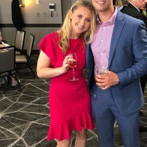 Vince Camuto Hot Pink Midi Dress